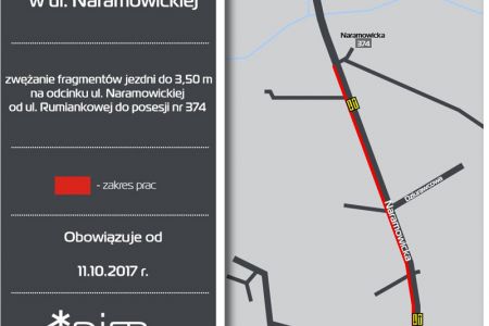 Tymczasowa organizacja ruchu na fragmencie ul. Naramowickiej