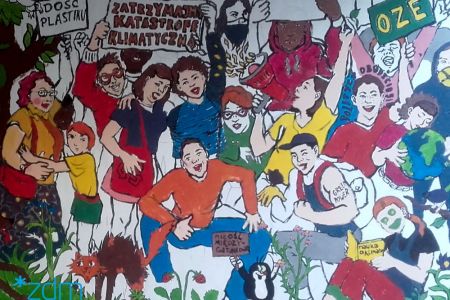 Mural powstaje w przejściu podziemnym na Ratajach