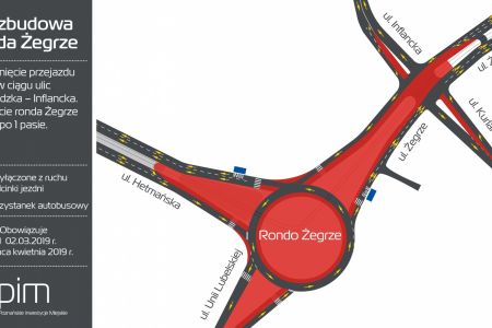 Ruch samochodowy wraca na rondo Żegrze
