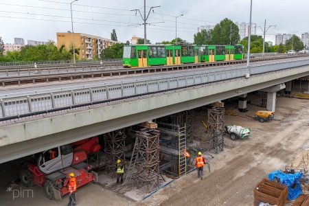Kolejne podpory wiaduktu nad ul. Wagrowską naprawione