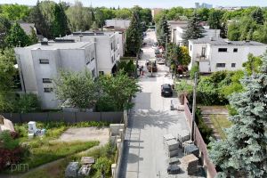 Nowa nawierzchnia na odcinku Bukowska-Miodowa widziana z perspektywy lotu ptaka