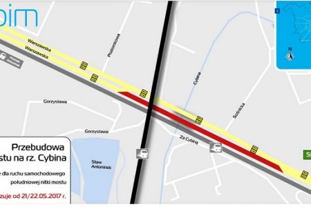 Remont mostu na Cybinie w ciągu ulicy Warszawskiej
