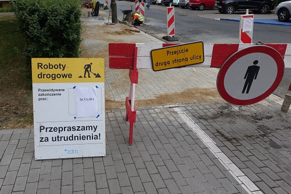 Remonty chodników na ulicach Obrzyca i Piwnej