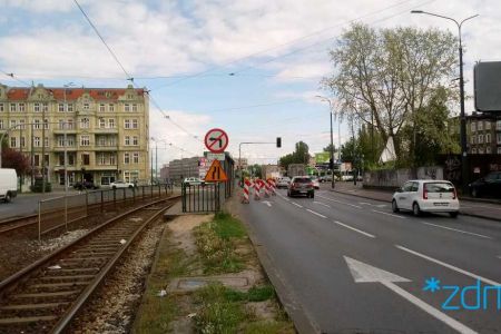 Czasowe wygrodzenie na ul. Hetmańskiej