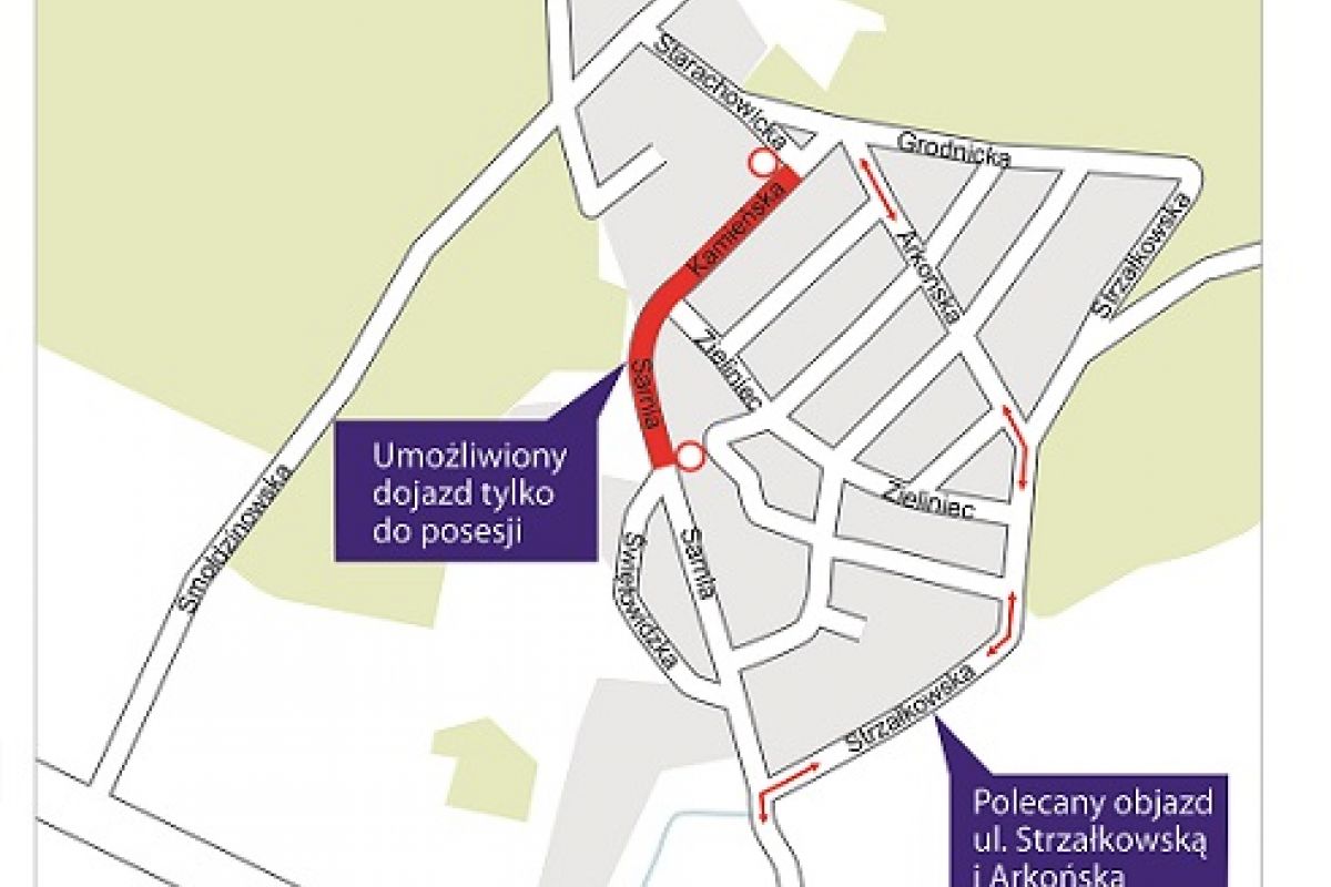 Przebudowa układu drogowego na Zielińcu