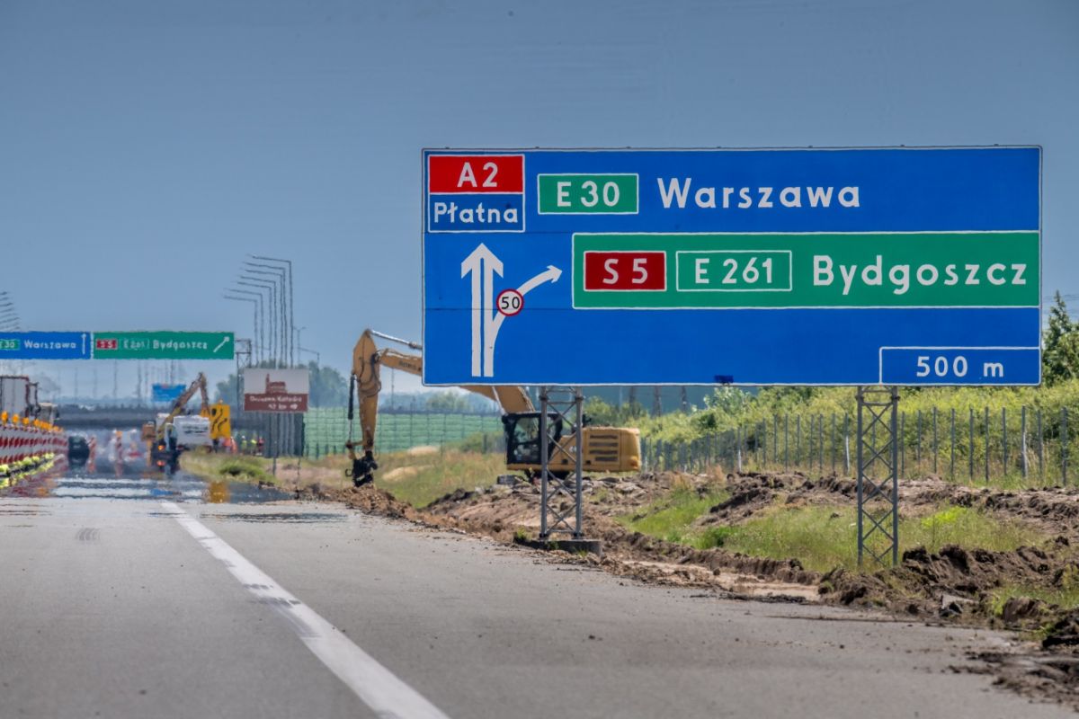 Zmiany w organizacji ruchu w związku z rozbudową autostrady A2