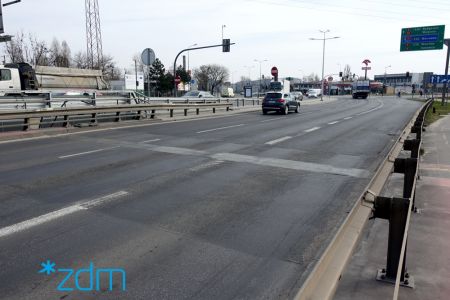 Remont nawierzchni na (starszej) części mostu Lecha