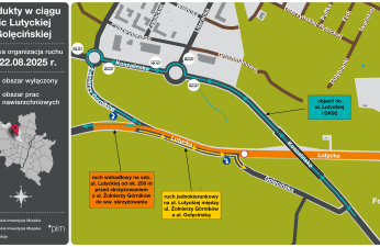 Schemat organizacji ruchu w rejonie prac