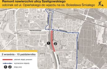 Schemat organizacji ruchu w rejonie prac