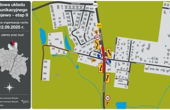 Schemat organizacji ruchu w rejonie prac