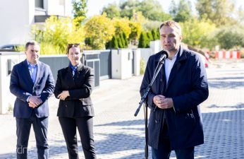 Briefing prasowy poświęcony nawierzchniom ażurowym. fot. Bartosz Jankowski / ZDM