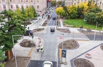 Skrzyżowanie ul. Taylora i Kościuszki widziane z perspektywy lotu ptaka. fot. PIM