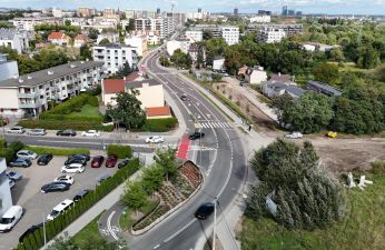 Droga rowerowa widziana z perspektywy lotu ptaka. fot. PIM