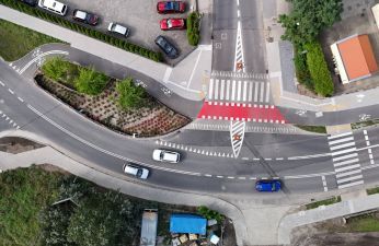 Droga rowerowa widziana z perspektywy lotu ptaka. fot. PIM