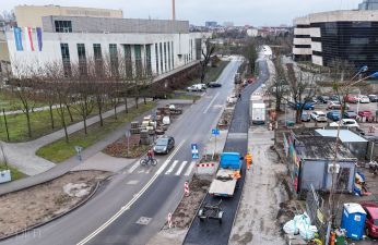 Budowa nowej drogi rowerowej wzdłuż ul. Berdychowo dobiega końca. fot. PIM