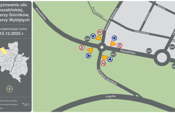 Schemat stałej organizacji ruchu od 15 grudnia. 
