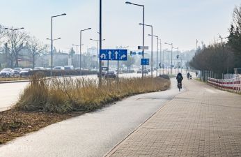 Droga dla rowerów na ul. Bułgarskiej. fot. Bartosz Jankowski / ZDM