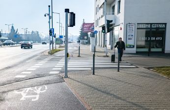 Droga dla rowerów na ul. Bułgarskiej. fot. Bartosz Jankowski / ZDM