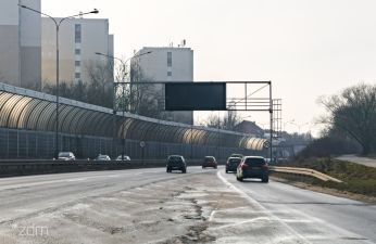 Znak zmiennej treści na ul. Witosa. fot. Bartosz Jankowski / ZDM