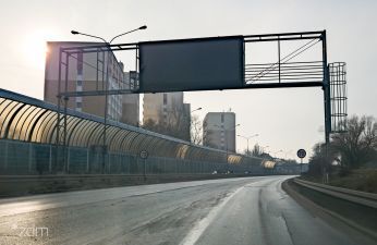 Znak zmiennej treści na ul. Witosa. fot. Bartosz Jankowski / ZDM