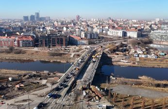 Plac budowy widziany z perspektywy lotu ptaka - widok w kierunku centrum. fot. PIM