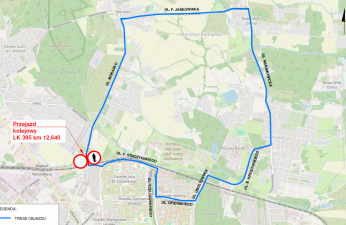 Schemat objazdów - przejazd kolejowy na ul. Morasko.
