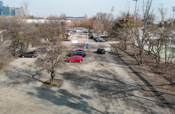 Droga dojazdowa - stan obecny widziany z perspektywy drona. fot. PIM