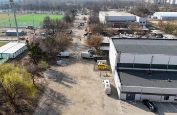 Droga dojazdowa - stan obecny widziany z perspektywy drona. fot. PIM