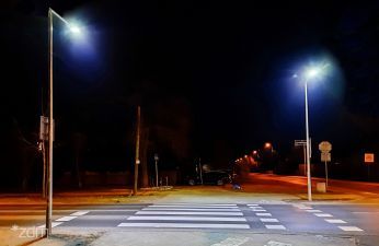Doświetlone przejście dla pieszych na ul. Szczepankowo w rejonie skrzyżowania z ul. Agrestową. fot. Agata Kaniewska / ZDM