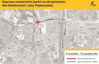 Schemat organizacji ruchu na czas prac