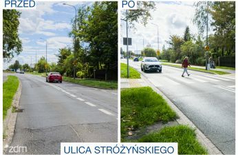 Metamorfoza ul. Stróżyńskiego w rejonie ul. Wilanowskiej. fot. Bartosz Jankowski / ZDM
