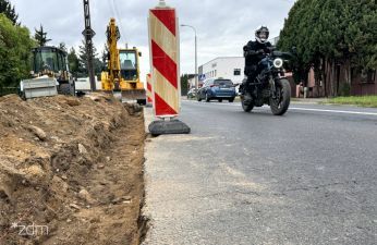 Ruszył remont chodnika na ul. Starołęckiej. fot. Bartosz Szczepaniak / ZDM