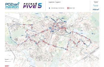 Mapa śluz na trasie Maratonu