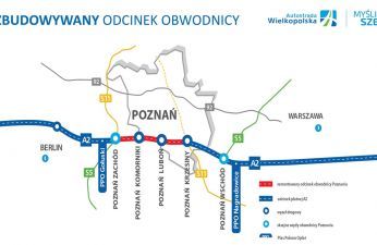 Obwodnica autostradowa Poznania zostanie poszerzona do trzech pasów fot. Autostrada Wielkopolska