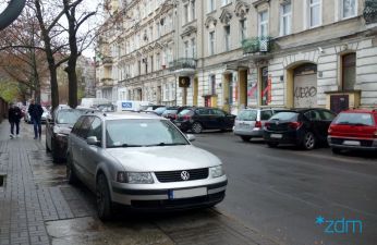 Obecny sposób parkowania na ul. Łąkowej.