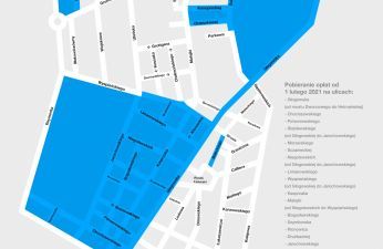 Łazarz - ulice, na których będą pobierane opłaty od 1 lutego 2021.