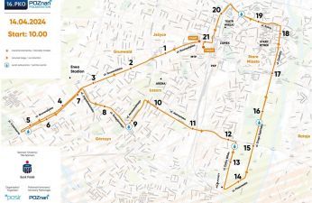 Mapa trasy 16. półmaratonu 