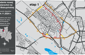 Schemat objazdów od 4 listopada