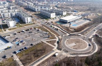 Prace budowlane w rejonie ronda przy ul. Koszalińskiej. fot. PIM