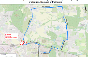 Schemat objazdu ul. Morasko