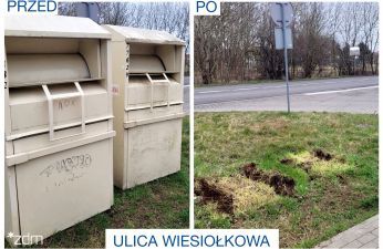 Nielegalny kontener zniknął z ulicy Wiesiołkowej.