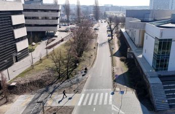 Tereny w pobliżu Malty wraz z budynkami Politechniki Poznańskiej