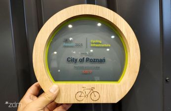 Poznań otrzymał nagrodę Europejskiej Federacji Cyklistów. Zdjęcie organizatora