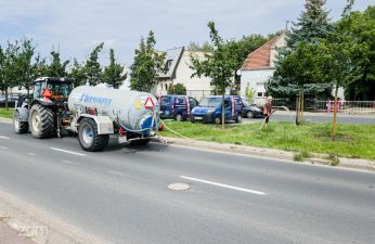 Utrzymanie zieleni przy ulicach wymaga dodatkowego podlewania, nawet wtedy, kiedy pada deszcz. fot. Bartosz Jankowski / ZDM
