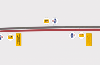 Organizacja ruchu w rejonie prac na autostradzie A2