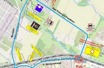 Schemat organizacji ruchu w rejonie prac