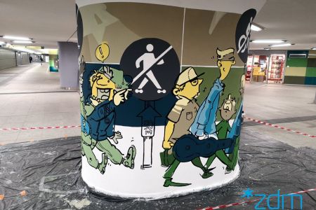 Mural pod rondem Kaponiera już gotowy