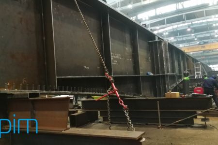 Most Lecha – przygotowania do transportu konstrukcji stalowej