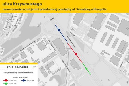 Kolejny etap remontu ul. Krzywoustego