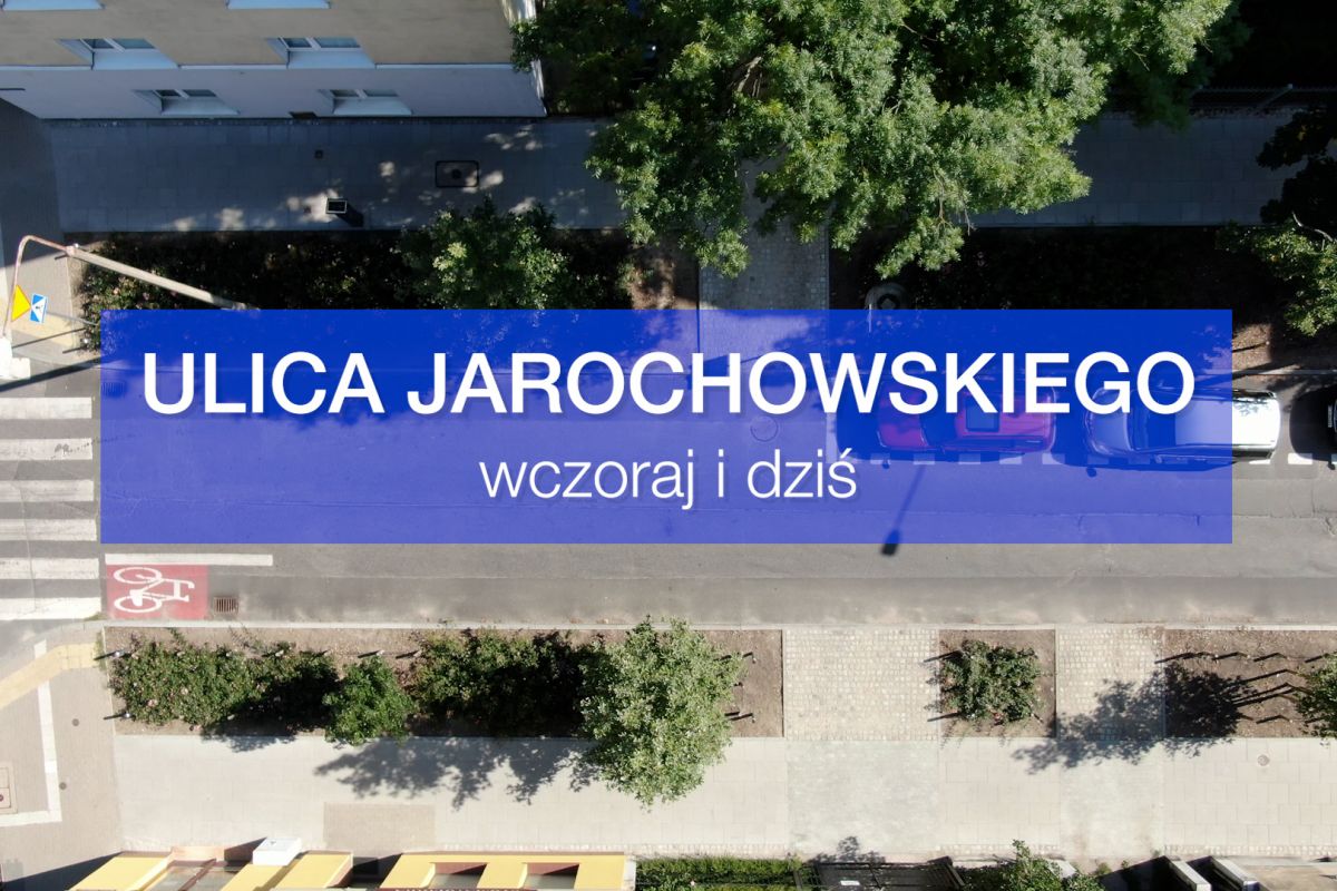 Strona tytułowa filmu widok ulicy Jarochowskiego z góry